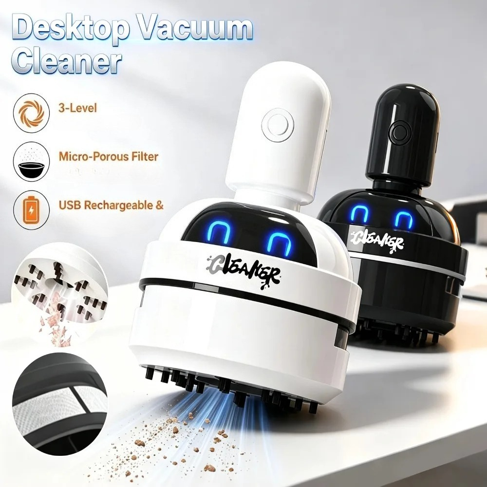 Portable Mini Desk Vacuum Clea - Mini Desktop Vacuum Cleaner For Eraser Dust 评论和价格