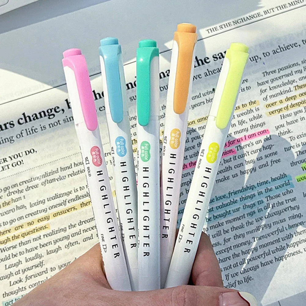 5pcs Pastel Highlighters Color - Pastel Highlighter Set Double Ended 评论和价格