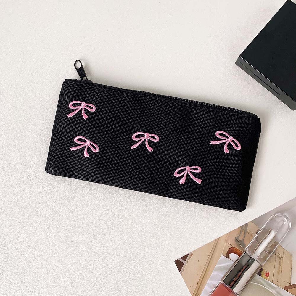 Bowknot Bow Stationery Bag Lar - Aesthetic Large Pencil Case Pouch 评论和价格