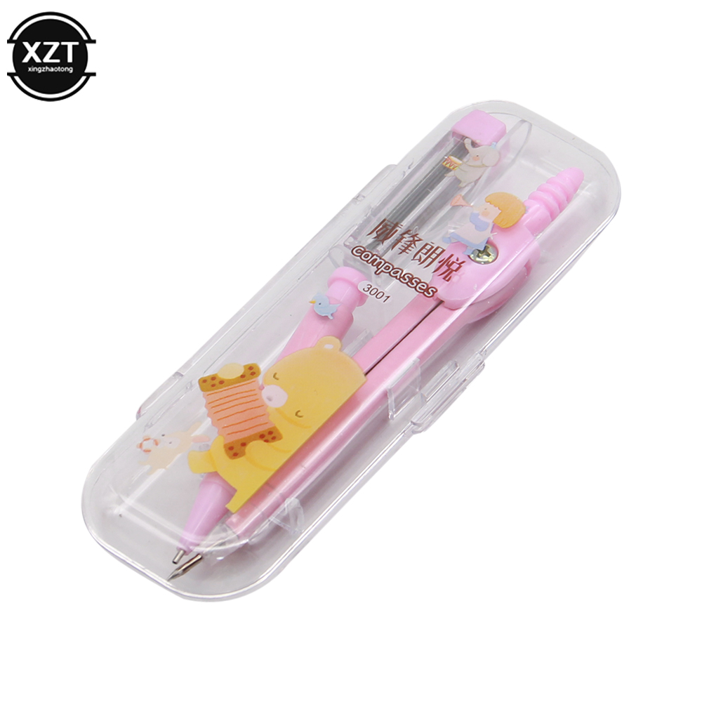 School Compass Cute Girl Stati - Math Geometry Set With Compass 评论和价格