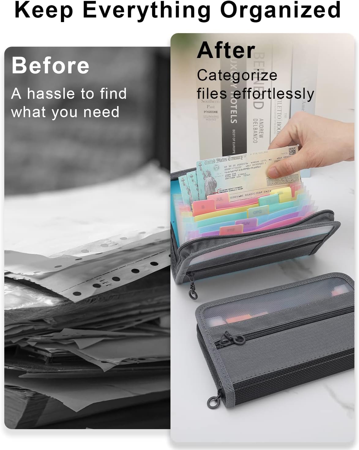 Small Accordion A6 File Organi - Expandable Accordion File Folder 13 Pockets 评论和价格