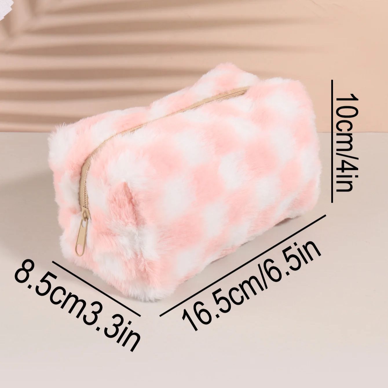 Cute Korean Checkered Pencil C - Aesthetic Large Pencil Case Pouch 评论和价格