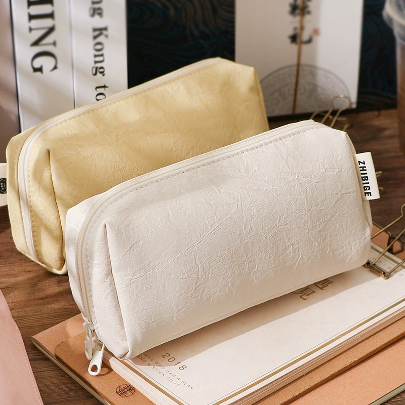 Kawaii Cream Leather Pencil Ca - Aesthetic Large Pencil Case Pouch 评论和价格