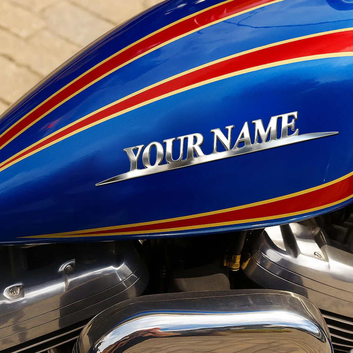 Metal Trendy YOUR NAME Sticker - School Supplies 评论和价格