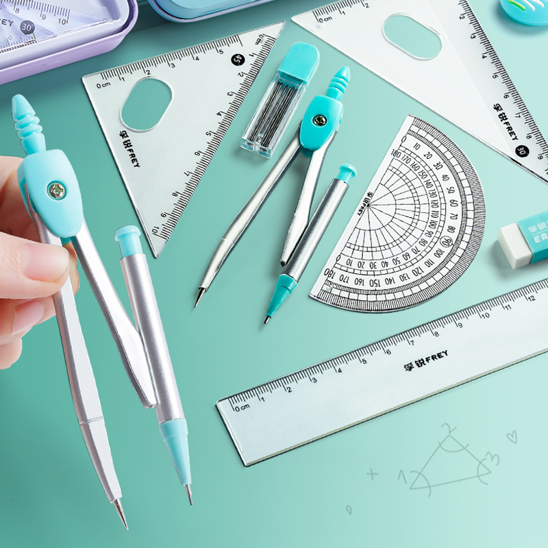 7PCS Stainless Steel Compass S - Math Geometry Set With Compass 评论和价格