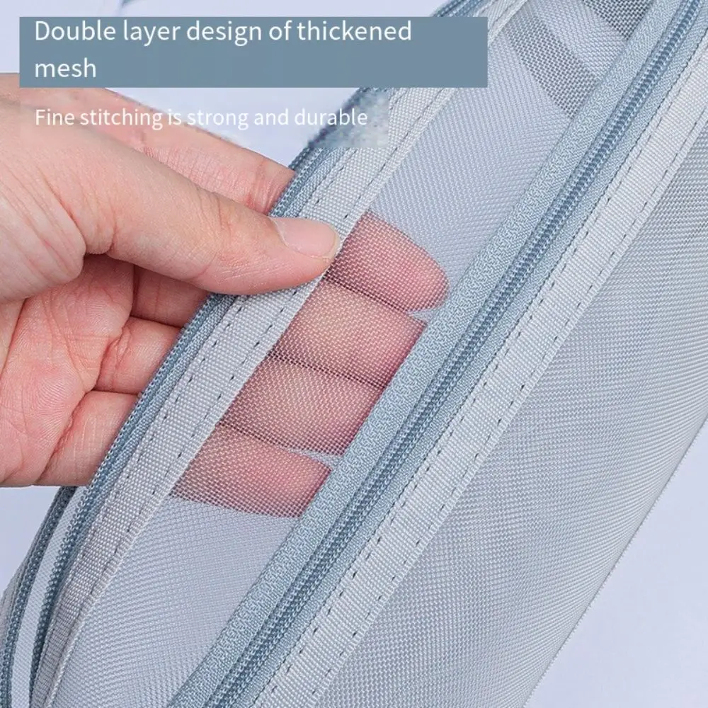 Large Capacity Double-Layer Me - Clear Mesh Pencil Pouch For Exam 评论和价格