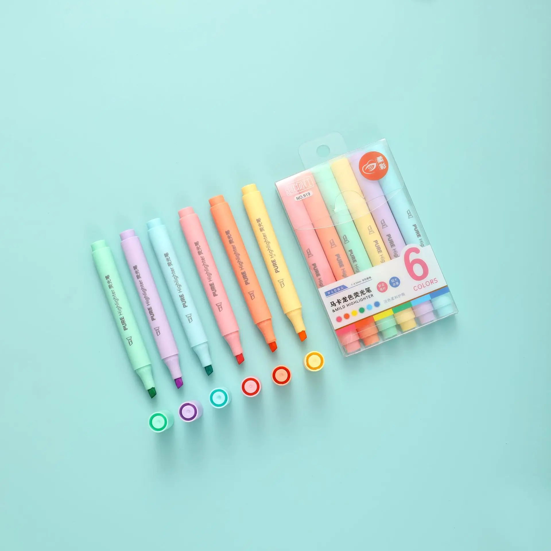 6PCS Pastel Highlighter Pens - - Pastel Highlighter Set Double Ended 评论和价格