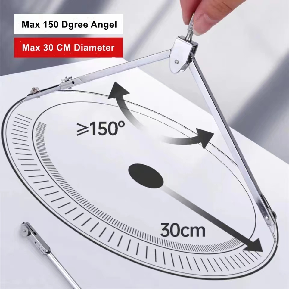 Stainless Steel Drafting Set D - Math Geometry Set With Compass 评论和价格
