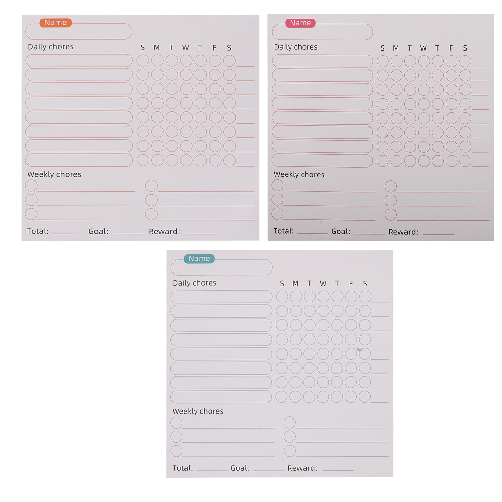 3Pcs Magnetic Weekly Planner C - Kids Magnetic Reward Chart Board 评论和价格