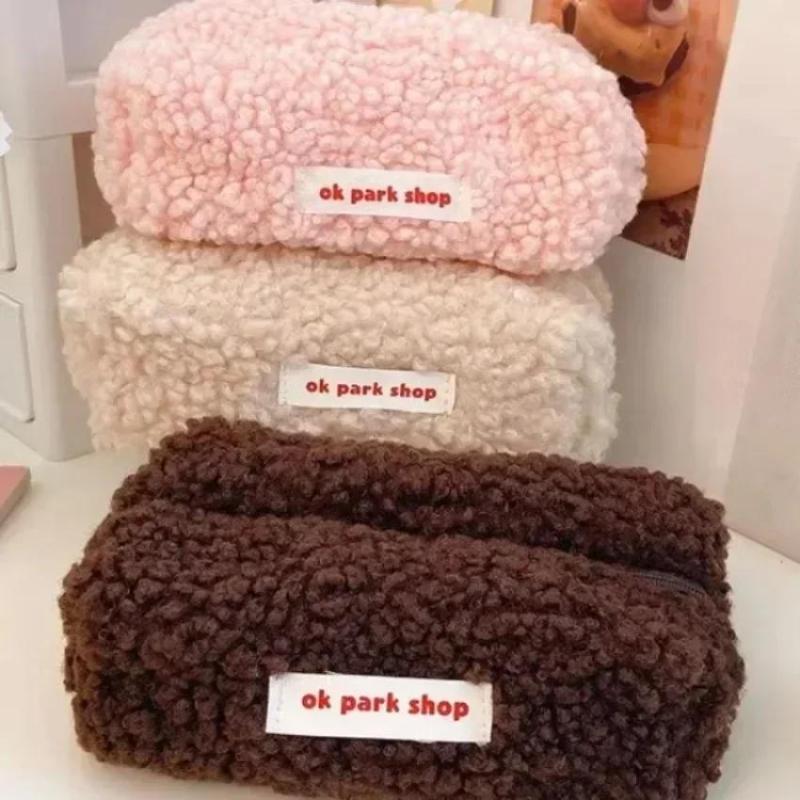 2026 Lamb Plush Storage Bag Si - Aesthetic Large Pencil Case Pouch 评论和价格