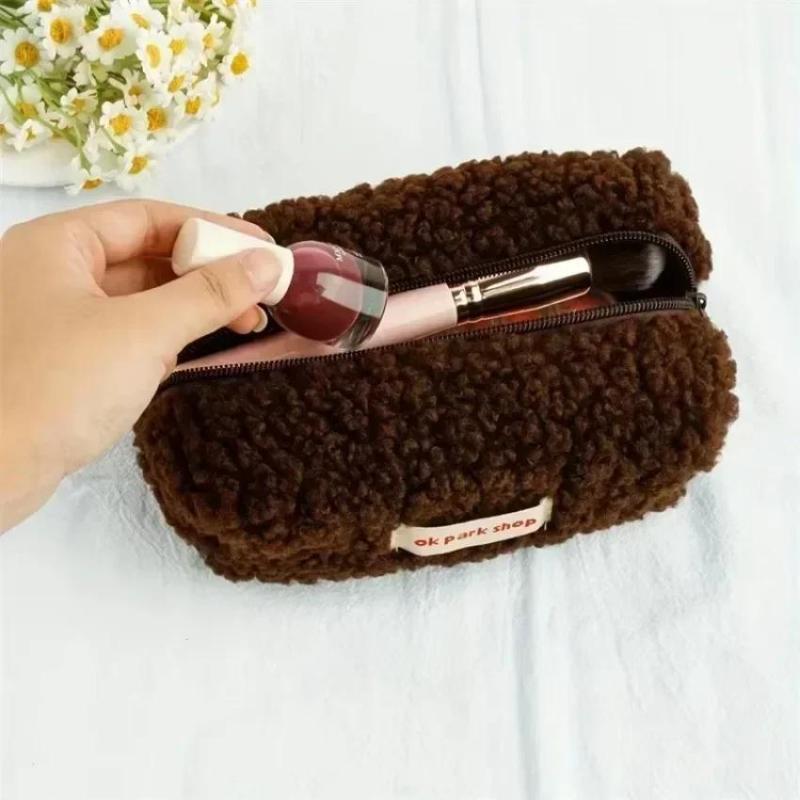 2026 Lamb Plush Storage Bag Si - Aesthetic Large Pencil Case Pouch 评论和价格
