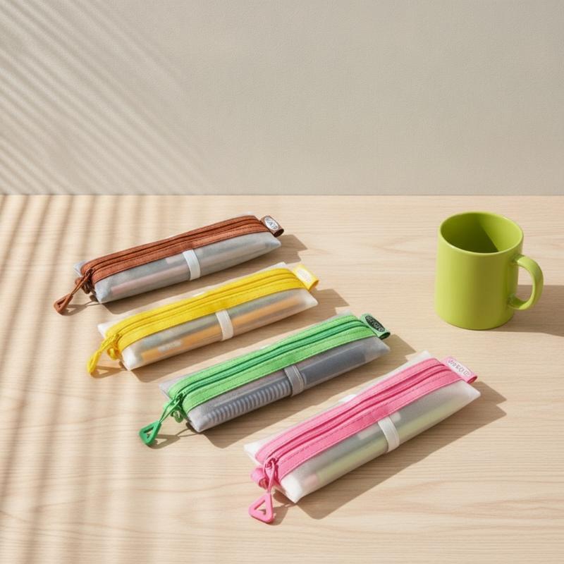 Transparent Mesh Pencil Pouch  - Clear Mesh Pencil Pouch For Exam 评论和价格