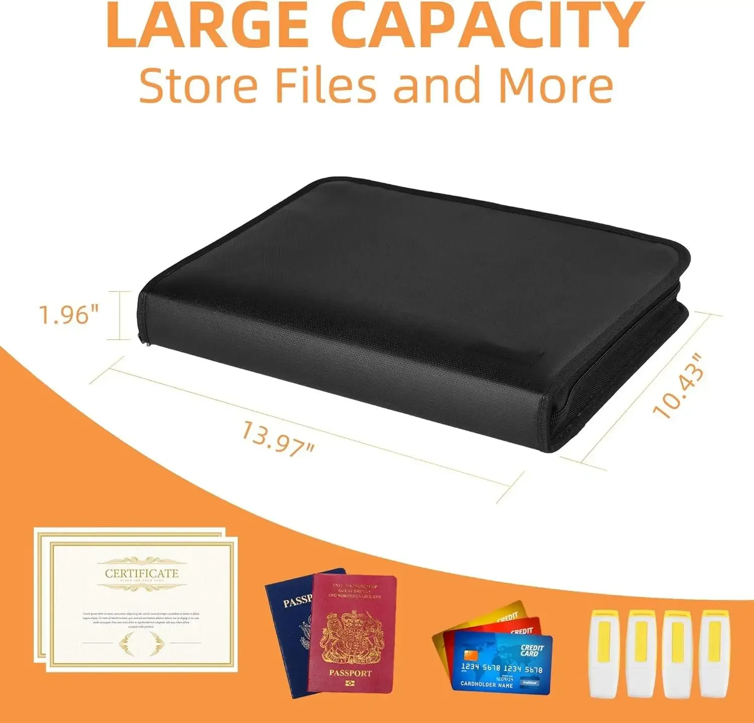 Fireproof Waterproof Expanding - Expandable Accordion File Folder 13 Pockets 评论和价格