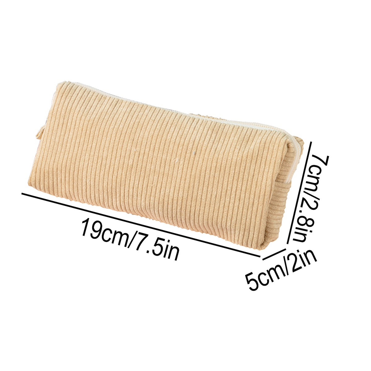 Simple Corduroy Pencil Case, L - Aesthetic Large Pencil Case Pouch 评论和价格