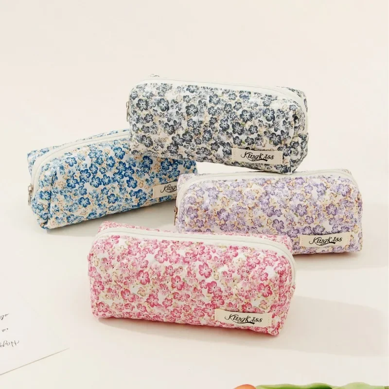 1 Piece Retro Floral Pencil Po - Aesthetic Large Pencil Case Pouch 评论和价格