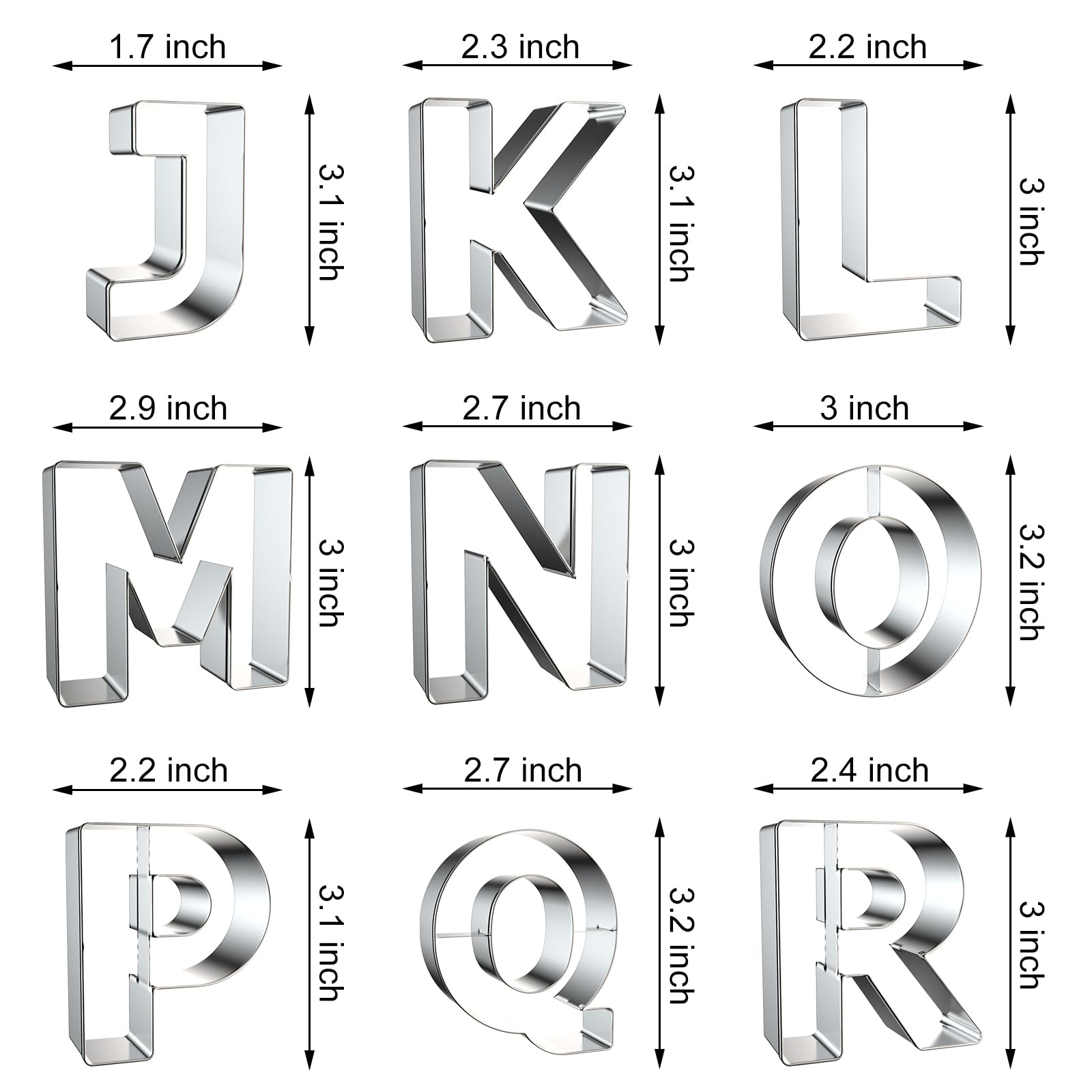 Letter Cookie Cutters Shapes - - Writing Tools 评论和价格