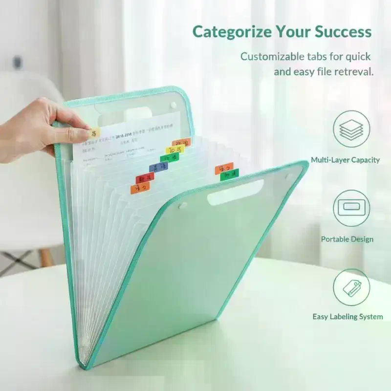 13 Pockets Expanding File Fold - Expandable Accordion File Folder 13 Pockets 评论和价格